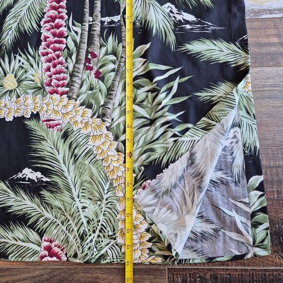 Vintage Tommy Bahama Silk Tropical Hawaii Maxi Shift Dress Sleeveless Green - Picture 9 of 10